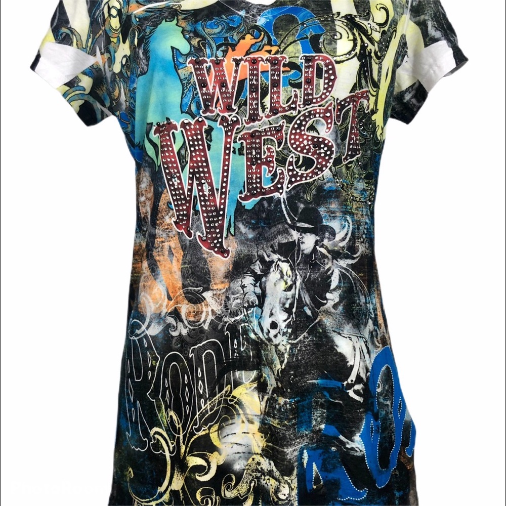 GraphIc Rodeo Tee by BIG BANG USA Sz Med